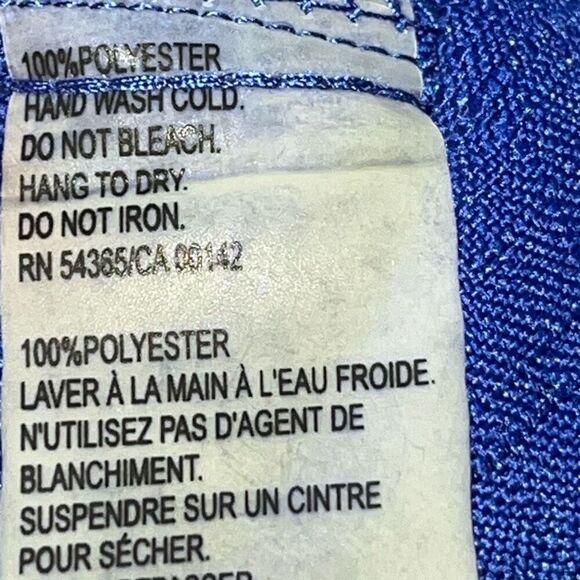 Allison Daley Womens Blazer Size 8P Blue Notch Lapel 3/4 Sleeves‎ Button Front - Picture 9 of 10